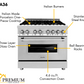 ZLINE Kitchen and Bath 36" Range, Range Hood, Microwave, Dishwasher & Refrigerator Appliance Package, 5KPR-RARH36-MWDWV