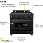ZLINE Appliance Package - 36 in. Dual Fuel Range, Range Hood, Microwave in Black Stainless Steel, 3KP-RABRBRH36-MW