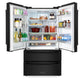 ZLINE Appliance Package - 36 in. Gas Range, Range Hood, Microwave Drawer, Refrigerator in Black Stainless, 4KPR-SGRBRH36-MW