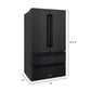 ZLINE Appliance Package - 48" Gas Range, Range Hood, 36" Refrigerator with Ice Maker, 24" Microwave Drawer and Dishwasher in Black Stainless Steel