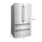 ZLINE Kitchen and Bath 36" Range, Range Hood, Microwave, Dishwasher & Refrigerator Appliance Package, 5KPR-RARH36-MWDWV