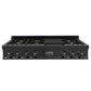 ZLINE 48 In. Rangetop In Black Stainless Steel With 7 Gas Brass Burners, RTB-BR-48