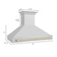 ZLINE Autograph Package - 48 In. Gas Range, Range Hood and Dishwasher in Stainless Steel with Gold Accents, 3AKPR-RGRH48-G