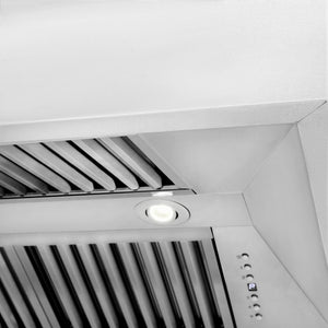 ZLINE 48" Satin Stainless Steel Wall Mount Range Hood with Stainless Steel Handle, 8654SNX-48