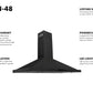 ZLINE Appliance Package - 48 In. Dual Fuel Range with Brass Burners, Microwave Oven, Range Hood in Black Stainless Steel, 3KP-RABRHMWO-48