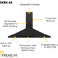 ZLINE Black Stainless Steel Appliance Package - 48 in. Dual Fuel Range, Range Hood, Microwave, 3KP-RABRH48-MW