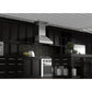 ZLINE 48 in. Professional Convertible Vent Wall Mount Range Hood in Stainless Steel with Crown Molding, 587CRN-48