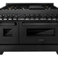 ZLINE Appliance Package - 48 In. Dual Fuel Range, Range Hood, Dishwasher in Black Stainless Steel, 3KP-RABRH48-DWV