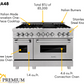 ZLINE 48 in. Professional Gas Burner and Electric Oven in Stainless Steel, RA48