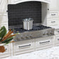 ZLINE 48" Legacy Gas Rangetop with 6 Brass Burners and Porcelain Cooktop in Satin Stainless Steel, RTS-BR-48