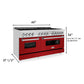 ZLINE 60 In. Professional Dual Fuel Range in Stainless Steel with Red Gloss Door, RA-RG-60
