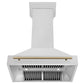 ZLINE Autograph 36" Satin Stainless Steel Wall Mount Range Hood with Champagne Bronze Handle, 8654SNZ-36-CB