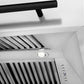 ZLINE Autograph 36" Satin Stainless Steel Wall Mount Range Hood with Matte Black Handle, 8654SNZ-36-MB