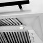ZLINE Autograph 36" Satin Stainless Steel Wall Mount Range Hood with Matte Black Handle, 8654SNZ-36-MB