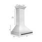 ZLINE Autograph 36" Satin Stainless Steel Wall Mount Range Hood with Matte Black Handle, 8654SNZ-36-MB