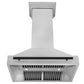 ZLINE Autograph 36" Satin Stainless Steel Wall Mount Range Hood with Matte Black Handle, 8654SNZ-36-MB