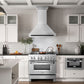 ZLINE Autograph 36" Satin Stainless Steel Wall Mount Range Hood with Matte Black Handle, 8654SNZ-36-MB