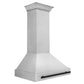 ZLINE Autograph 36" Satin Stainless Steel Wall Mount Range Hood with Matte Black Handle, 8654SNZ-36-MB