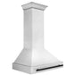ZLINE Autograph 36" Satin Stainless Steel Wall Mount Range Hood with Matte Black Handle, 8654SNZ-36-MB