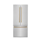 ZLINE Autograph Bronze Package - 48" Rangetop, 48" Range Hood, Dishwasher, Built-In Refrigerator, Microwave Oven, Wall Oven