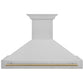 ZLINE Autograph Package - 48 In. Dual Fuel Range and Range Hood in Satin Stainless Steel with Champagne Bronze Accents, 2AKPR-RASRH48-CB
