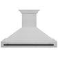 ZLINE Autograph Package - 48 In. Dual Fuel Range and Range Hood in Satin Stainless Steel with Matte Black Accents, 2AKPR-RASRH48-MB