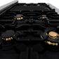 ZLINE Autograph 48" 6.0 cu. ft. Legacy Dual Fuel Range with 7 Burner Gas Cooktop and 2 Electric Ovens in Satin Stainless Steel and Champagne Bronze Accents, RASZ-SN-48-CB