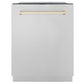 ZLINE Autograph Package - 48 In. Gas Range, Range Hood, Refrigerator, Dishwasher with Gold Accents, 4KAPR-RGWMRHDWM48-G