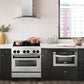 ZLINE Autograph 30" 4.0 cu. ft. Dual Fuel Range in Stainless Steel with Black Matte Accents, RAZ-30-MB