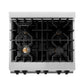 ZLINE Autograph Package - 30" Dual Fuel Range, Range Hood, Dishwasher, Refrigerator with Matte Black Accents