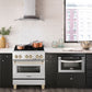ZLINE Autograph 30" 4.0 cu. ft. Legacy Dual Fuel Range with 4 Burner Gas Cooktop and Electric Convection Oven in Satin Stainless Steel and Polished Gold Accents, RASZ-SN-30-G