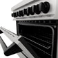 ZLINE Autograph 30" 4.0 cu. ft. Legacy Dual Fuel Range with 4 Burner Gas Cooktop and Electric Convection Oven in Satin Stainless Steel and Matte Black Accents, RASZ-SN-30-MB