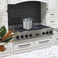 ZLINE Autograph 48" Legacy Gas Rangetop with 7 Burners and Porcelain Cooktop in Satin Stainless Steel with Champagne Bronze Accents, RTSZ-48-CB