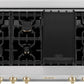 ZLINE Autograph 48" Legacy Gas Rangetop with 7 Burners and Porcelain Cooktop in Satin Stainless Steel with Champagne Bronze Accents, RTSZ-48-CB