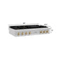 ZLINE Autograph 48" Legacy Gas Rangetop with 7 Burners and Porcelain Cooktop in Satin Stainless Steel with Polished Gold Accents, RTSZ-48-G