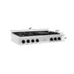 ZLINE Autograph Edition 48 in. Porcelain Rangetop with 7 Gas Burners in Stainless Steel and Matte Black Accents, RTZ-48-MB