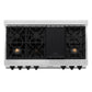 ZLINE Autograph Matte Black Package - 48" Rangetop, 48" Range Hood, Dishwasher, Refrigerator, Microwave Oven, Wall Oven