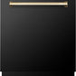 ZLINE Autograph Package - 48 In. Dual Fuel Range, Range Hood, Dishwasher in Black Stainless Steel with Champagne Bronze Accent, 3AKP-RABRHDWV48-CB