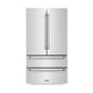 ZLINE 5-Piece Appliance Package - 36 In. Gas Rangetop, Range Hood, Refrigerator, Dishwasher and Wall Oven in Stainless Steel, 5KPR-RTRH36-AWSDWV