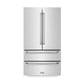 ZLINE Appliance Package - 36" Dual Fuel Range, Range Hood, Microwave Drawer, Top Touch Control Dishwasher, Refrigerator, 5KPR-RARH36-MWDWM