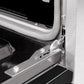 ZLINE 30" 4.2 cu. ft. Classic Dual Fuel Range with 4 Burner Gas Cooktop and Electric Convection Oven in Satin Stainless Steel with Black Matte Door, CDRS-BLM-30