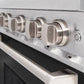 ZLINE 30" 4.2 cu. ft. Classic Dual Fuel Range with 4 Burner Gas Cooktop and Electric Convection Oven in Satin Stainless Steel with Black Matte Door, CDRS-BLM-30