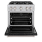 ZLINE 30" 4.2 cu. ft. Classic Gas Range with 4 Burners in Stainless Steel with Black Matte Door, CGR-BLM-30