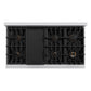 ZLINE Autograph 48" 6.7 cu. ft. Classic Double Oven Gas Range with 8 Burners in Stainless Steel with Black Matte Doors and Champagne Bronze Accents, CGRZ-BLM-48-CB