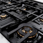 ZLINE Autograph 48" 6.7 cu. ft. Classic Double Oven Gas Range with 8 Burner Cooktop in Satin Stainless Steel and Matte Black Accents, CGRSZ-48-MB