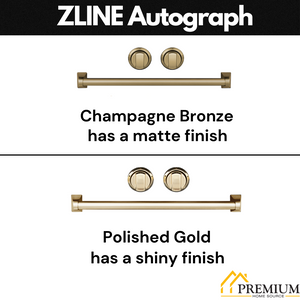 ZLINE Autograph 48" 6.0 cu. ft. Legacy Dual Fuel Range with 7 Burner Gas Cooktop and 2 Electric Ovens in Satin Stainless Steel and Champagne Bronze Accents, RASZ-SN-48-CB