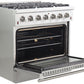 FORNO Appliance Package - 36" Gas Range, Dishwasher, 36" Refrigerator, FBDL-004-01CAUS