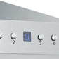 ZLINE 42 in. Convertible Vent Wall Mount Range Hood in Stainless Steel with Crown Molding, KBCRN-42