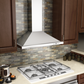 ZLINE 42 in. Convertible Vent Wall Mount Range Hood in Stainless Steel with Crown Molding, KBCRN-42