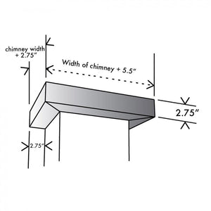 ZLINE Vented Crown Molding Profile 6 for Wall Mount Range Hood in Satin Stainless Steel, CM6V-8KBS